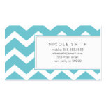 Aqua Zig Zag Chevron Pattern Calling Cards Business Card