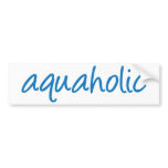 aquaholic 1 bumper sticker
