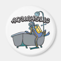 Aquaholic SCUBA Fridge Magnet