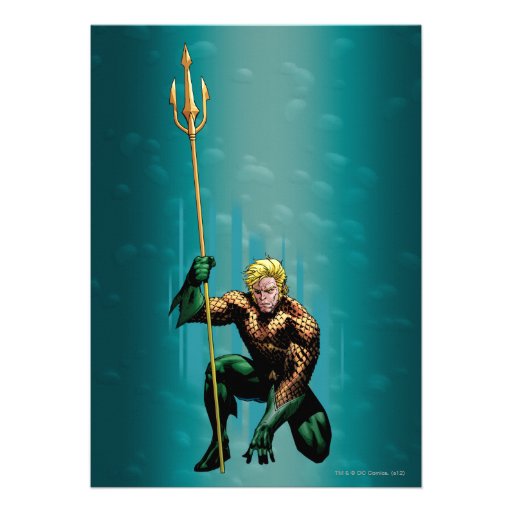 Aquaman Crouching Personalized Announcements