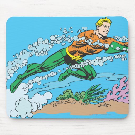 Aquaman Dashes Thru Water Mousepads