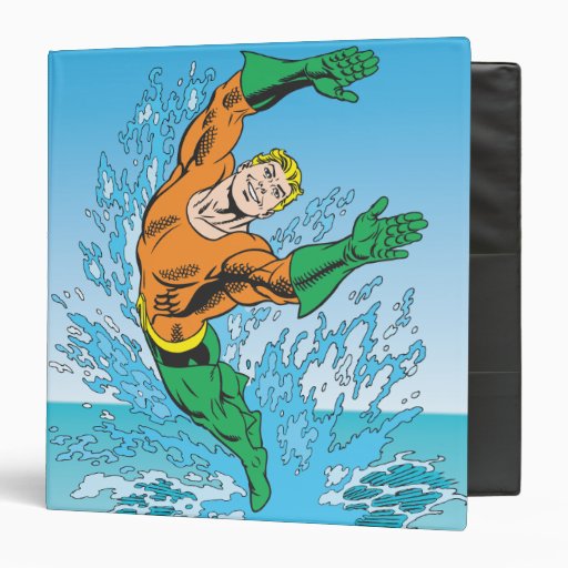 Aquaman Jumps Out of Sea Binders