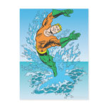 Aquaman Jumps Out of Sea Postcards