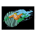 Aquaman Leaps Left Greeting Cards