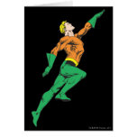Aquaman Leaps Up Greeting Card