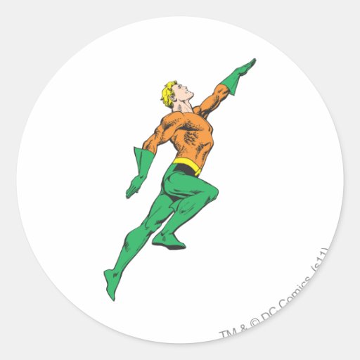 Aquaman Leaps Up Stickers