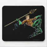 Aquaman Lunging with Spear Mousepad
