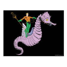 Aquaman Rides Seahorse Post Cards