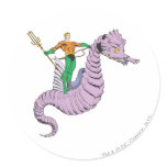 Aquaman Rides Seahorse Sticker