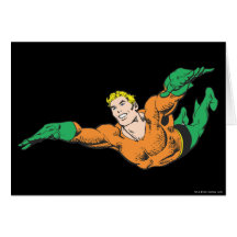 Aquaman Soars Greeting Cards