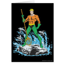Aquaman Stands with Pitchfork Card