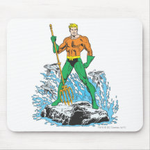 Aquaman Stands with Pitchfork Mousepads