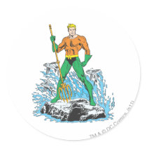 Aquaman Stands with Pitchfork Stickers