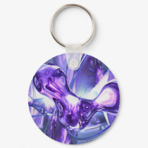 Aquamarine Abstract Keychain