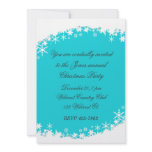 Aquamarine and White Christmas Invitation