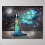 Aquamarine Eve Celestial Gothic Fairy Art Print Aquamarine Eve Celestial Gothic Fairy Art Print