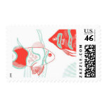 Aquamarine Fish C by Ceci New York Postage Stamp