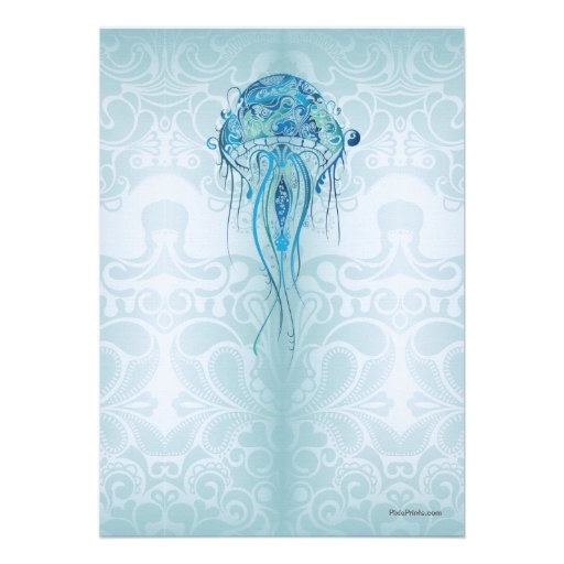 Aquamarine Jellyfish Invitation