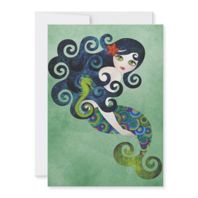 Aquamarine Mermaid Invitation by sandygrafik