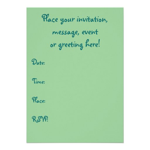 Aquamarine Mermaid Invitation