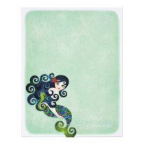Aquamarine Mermaid Letterhead letterhead