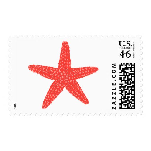 Aquamarine Starfish A by Ceci New York Postage Stamp