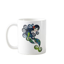 aquamarine, the teenage mermaid mugs by sandygrafik aquamarine, the teenage mermaid mugs