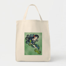aquamarine, the teenage mermaid tote bags