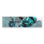 Aquamarine Tin Man Bumper Stickers