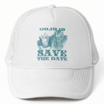Aquamarine Western Vintage Weddings Trucker Hats
