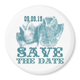 Aquamarine Western Vintage Weddings magnet