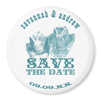 Aquamarine Western Vintage Weddings magnet