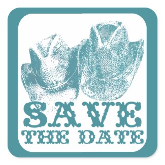 Aquamarine Western Vintage Weddings sticker