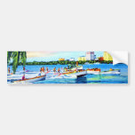 Aquaplaning on Biscayne Bay, Miami, Florida Bumper Sticker