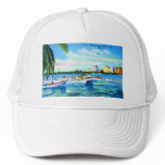 Aquaplaning on Biscayne Bay, Miami, Florida hats
