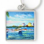 Aquaplaning on Biscayne Bay, Miami, Florida Key Chain