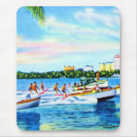 Aquaplaning on Biscayne Bay, Miami, Florida Mousepads