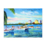 Aquaplaning on Biscayne Bay, Miami, Florida Postcard