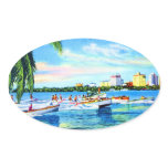 Aquaplaning on Biscayne Bay, Miami, Florida stickers