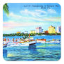 Aquaplaning on Biscayne Bay, Miami, Florida Sticker