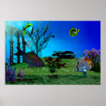Aquarium 3D Digital Art Print