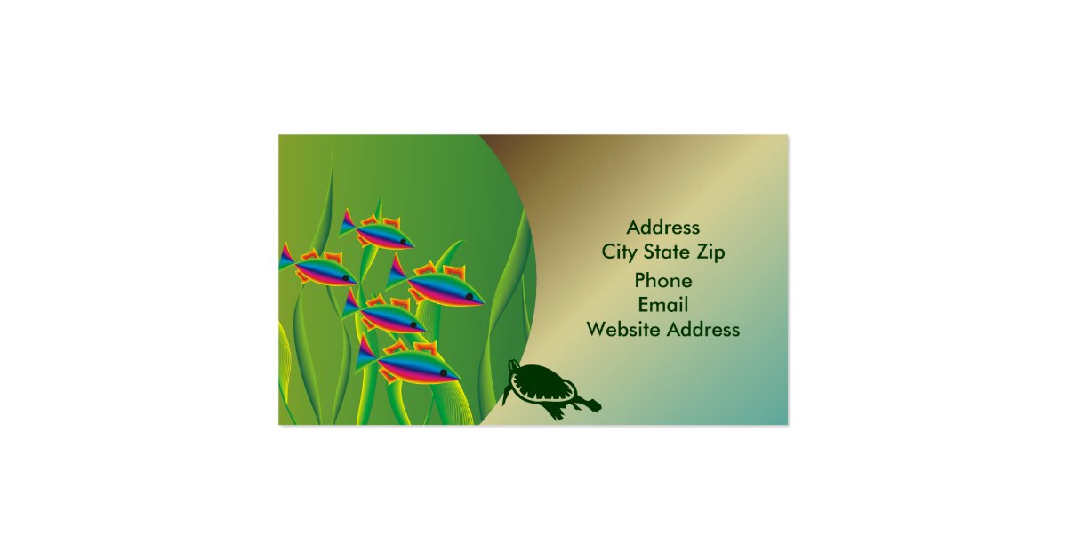 Aquarium Business Cards Zazzle