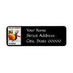 Aquarium de Monaco Vintage Poster Return Address Label