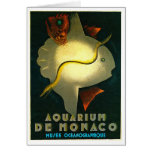 Aquarium De Monaco Vintage Travel Art Greeting Card