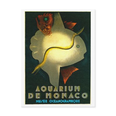 Aquarium De Monaco Vintage Travel Art Post Cards by fotoshoppe