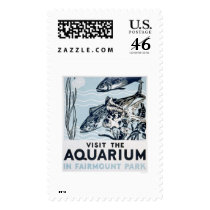 Aquarium Phildadelphia 1937 WPA Stamps
