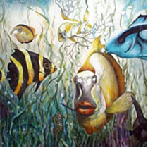 Aquarium photo sculptures
