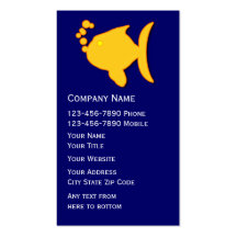Aquarium Service Business Card