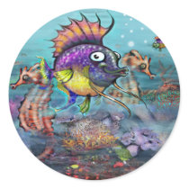 Aquarium Round Sticker