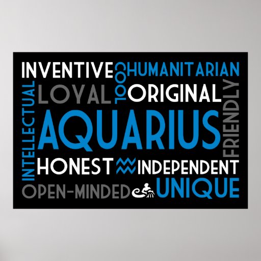 aquarius astrology word collage print zazzle aquarius astrology word collage print zazzle